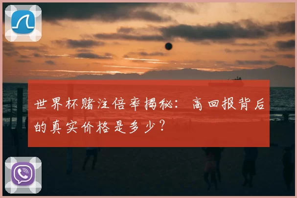 世界杯赌注倍率揭秘:高回报背后的真实价格是多少?