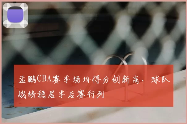 孟鹏CBA赛季场均得分创新高,球队战绩稳居季后赛行列
